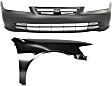 2-Piece Kit, Front Primed Bumper Cover, Includes (1) Bumper Cover and (1) Fender