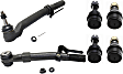 6-Piece Kit Front, Driver and Passenger Side Suspension Kit, Includes (2) Tie Rod End and (4) Ball Joint