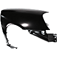 7-Piece Kit Passenger Side LED Headlight, Includes (2) Bumper Bracket, (1) Bumper Cover, (1) Fender, (1) Fender Liner, (1) Headlight, and (1) Light Bulb