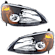 6-Piece Kit Driver and Passenger Side Halogen Headlight, With bulb(s), OE Replacement, Sedan, Includes (2) Fender, (1) Grille Assembly, (1) Headlight and (2) Light Bulb