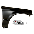 3-Piece Kit Passenger Side LED Headlight, Includes (1) Fender, (1) Headlight, and (1) Light Bulb