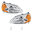 4-Piece Kit Driver and Passenger Side LED Headlight, Coupe, Includes (2) Headlight and (2) Light Bulb
