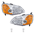 4-Piece Kit Driver and Passenger Side LED Headlight, CAPA Certified, Includes (2) Headlight and (2) Light Bulb