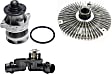 2001-2003 BMW 530i - 3-Piece Kit Water Pump, With Gasket, includes Fan Clutch, and Thermostat Housing