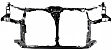 6-Piece Kit, Front Primed Bumper Cover, Includes (2) Bumper Bracket, (1) Bumper Cover, (1) Bumper Reinforcement, (1) Radiator, and (1) Radiator Support