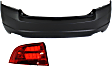 2-Piece Kit, Rear Primed Bumper Cover, Includes (1) Bumper Cover and (1) Tail Light