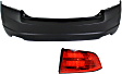 2-Piece Kit, Rear Primed Bumper Cover, Includes (1) Bumper Cover and (1) Tail Light