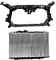 2-Piece Kit Radiator, 3.2L Engine, Aluminum Core, Plastic Tank, Includes (1) Radiator and (1) Radiator Support