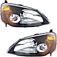 6-Piece Kit, Driver and Passenger Side Incandescent Headlight, With bulb(s), Coupe, OE Replacement, Includes (2) Headlight and (4) Light Bulb