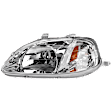 4-Piece Kit Driver Side Halogen Headlight, Sedan, Includes (1) Fender, (1) Grille Assembly, (1) Headlight, and (1) Light Bulb