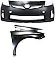 2-Piece Kit, Front Primed Bumper Cover, For Models With Halogen Headlights, CAPA Certified, Includes (1) Bumper Cover and (1) Fender