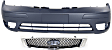 2-Piece Kit Front Primed Bumper Cover, For Models Without Appearance Package, Includes (1) Bumper Cover and (1) Grille