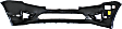 2010 Ford Fusion Sport - 2-Piece Kit Front Primed Bumper Cover, CAPA Certified  Includes (1) Bumper Cover and (1) Bumper Grille