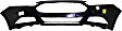 2013-2016 Ford Fusion - 2-Piece Kit, Front Primed Bumper Cover, For Models Without Active Park Assist System, CAPA Certified, Includes (1) Bumper Cover and (1) Grille