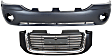2-Piece Kit, Grille Painted Black Shell with Painted Gray Insert, Includes (1) Bumper Cover and (1) Grille