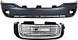 2-Piece Kit, Grille Painted Black Shell with Chrome Insert, Includes (1) Bumper Cover and (1) Grille