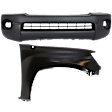 2-Piece Kit, Front Textured Bumper Cover, Includes (1) Bumper Cover and (1) Fender