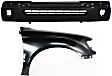 2-Piece Kit, Front, Passenger Side Fender, Includes (1) Bumper Cover and (1) Fender