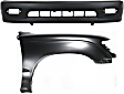 1998-2000 Toyota Tacoma - 2-Piece Kit, Front, Passenger Side Fender, RWD, Without Pre-Runner Model, Includes (1) Bumper Cover and (1) Fender