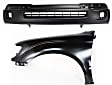 2-Piece Kit, Front Primed Bumper Cover, RWD, With Pre-Runner Model, Includes (1) Bumper Cover and (1) Fender