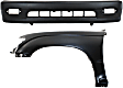 2000 Toyota Tacoma SR5 - 2-Piece Kit Front, Driver Side Fender, RWD, Without Pre-Runner Model, Includes (1) Bumper Cover and (1) Fender