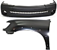 2-Piece Kit, Front Primed Bumper Cover, Standard Cab Pickup (Regular Cab), For Models With Fender Flares, Includes (1) Bumper Cover and (1) Fender