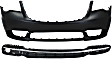 2-Piece Kit Front Bumper Grille, Textured Black, CAPA Certified, Includes (1) Bumper Cover and (1) Bumper Grille