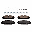 2012 Toyota Highlander - 8-Piece Kit Front and Rear Brake Disc and Pad Kit, Plain Surface, 5 Lugs, Ceramic, 3.5L 6Cyl, Pro-Line Series  Includes (4) Brake Disc and (2) Brake Pad Set
