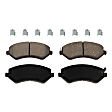 Front and Rear Brake Disc and Pad Kit, Plain Surface, 5 Lugs, Ceramic, Cast Iron, Pro-Line Series