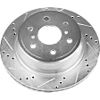 2013 Cadillac Escalade EXT - 4-Piece Kit Rear Brake Disc and Pad Kit, Cross-drilled and Slotted, 6 Lugs, 344.93 mm, Ceramic, 6.2L 8Cyl, Pro-Line Series  Includes (2) Brake Disc and (1) Brake Pad Set