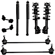 8-Piece Kit Front and Rear, Driver and Passenger Side Shock Absorber and Strut Assembly, Includes (4) Shock Absorber and Strut Assembly and (4) Sway Bar Link
