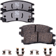 4-Wheel Set Front and Rear Brake Disc and Pad Kit, Cross-drilled and Slotted Front-303 mm/Rear-278 mm, Includes (4) Disc and (2) Pad Set