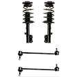 4-Piece Kit Front, Driver and Passenger Side Shock Absorber and Strut Assembly, Includes (2) Loaded Strut and (2) Sway Bar Link