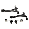 4-Piece Kit Front, Driver and Passenger Side, Lower Control Arm, Includes (2) Control Arm and (2) Sway Bar Link