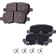 4-Wheel Set Front and Rear Brake Disc and Pad Kit, Plain Surface Front-303.02 mm/Rear-270 mm, Includes (4) Disc and (2) Pad Set