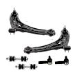6-Piece Kit Front, Driver and Passenger Side, Lower Control Arm, Includes (2) Control Arm, (2) Sway Bar Link, and (2) Tie Rod End