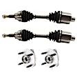 4-Piece Kit Front, Driver and Passenger Side Axle Assembly, Includes (2) Axle Assembly and (2) Wheel Hub