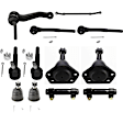 12-Piece Kit Center Link, includes (4) Ball Joint, (1) Center Link, (1) Idler Arm, (2) Tie Rod Adjusting Sleeve, and (4) Tie Rod End