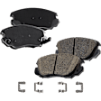 4-Wheel Set Front and Rear Brake Disc and Pad Kit, Plain Surface 5 Lugs Front-321.06 mm/Rear-303.02 mm, Includes (4) Brake Disc and (2) Brake Pad Set