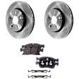 2-Wheel Set Front Brake Disc and Pad Kit, Plain Surface 329.95 mm, Includes (2) Brake Disc and (1) Brake Pad Set