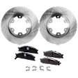 2-Wheel Set Front Brake Disc and Pad Kit, Plain Surface 276.61 mm, Includes (2) Disc and (1) Pad Set