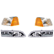 4-Piece Kit Driver and Passenger Side Headlight, Includes (2) Corner Light and (2) Headlight