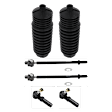 6-Piece Kit Front Steering Rack Boot, Includes (2) Steering Rack Boot and (4) Tie Rod End