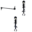 4-Piece Kit Front, Driver and Passenger Side Shock Absorber and Strut Assembly, Includes (2) Shock Absorber and Strut Assembly and (2) Sway Bar Link