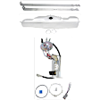 1994 Ford F-150 - 3-Piece Kit Galvanized Steel Fuel Tank, With 3 Tube Ports, Side Mount, 58-7/8 x 12-1/4 x 12-1/2, Lock Ring Kit Included, 19 gallons / 72 liters, GAS, Includes (1) Fuel Pump, (1) Fuel Tank, and (1) Fuel Tank Strap