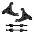 4-Piece Kit Front, Driver and Passenger Side, Lower Control Arm, Includes (2) Control Arm and (2) Sway Bar Link