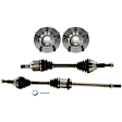 4-Piece Kit Front, Driver and Passenger Side Axle Assembly, 3.5L, 6Cyl, Includes (2) Axle Assembly and (2) Wheel Hub