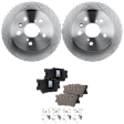 2-Wheel Set Rear Brake Disc and Pad Kit, Plain Surface 280.92 mm, Includes (2) Brake Disc and (1) Brake Pad Set