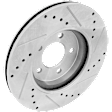 2-Wheel Set Front Brake Disc and Pad Kit, Cross-drilled and Slotted 302.9 mm, Includes (2) Brake Disc and (1) Brake Pad Set