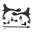 7-Piece Kit Front, Driver and Passenger Side, Lower Control Arm, Includes (1) Ball Joint, (2) Control Arm, (2) Sway Bar Link, and (2) Tie Rod End